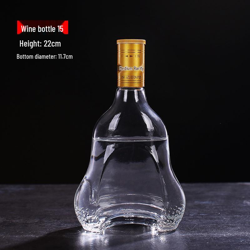 500ml Clear High-White Glass Wine Bottle, Decorative Empty Baijiu Bottle