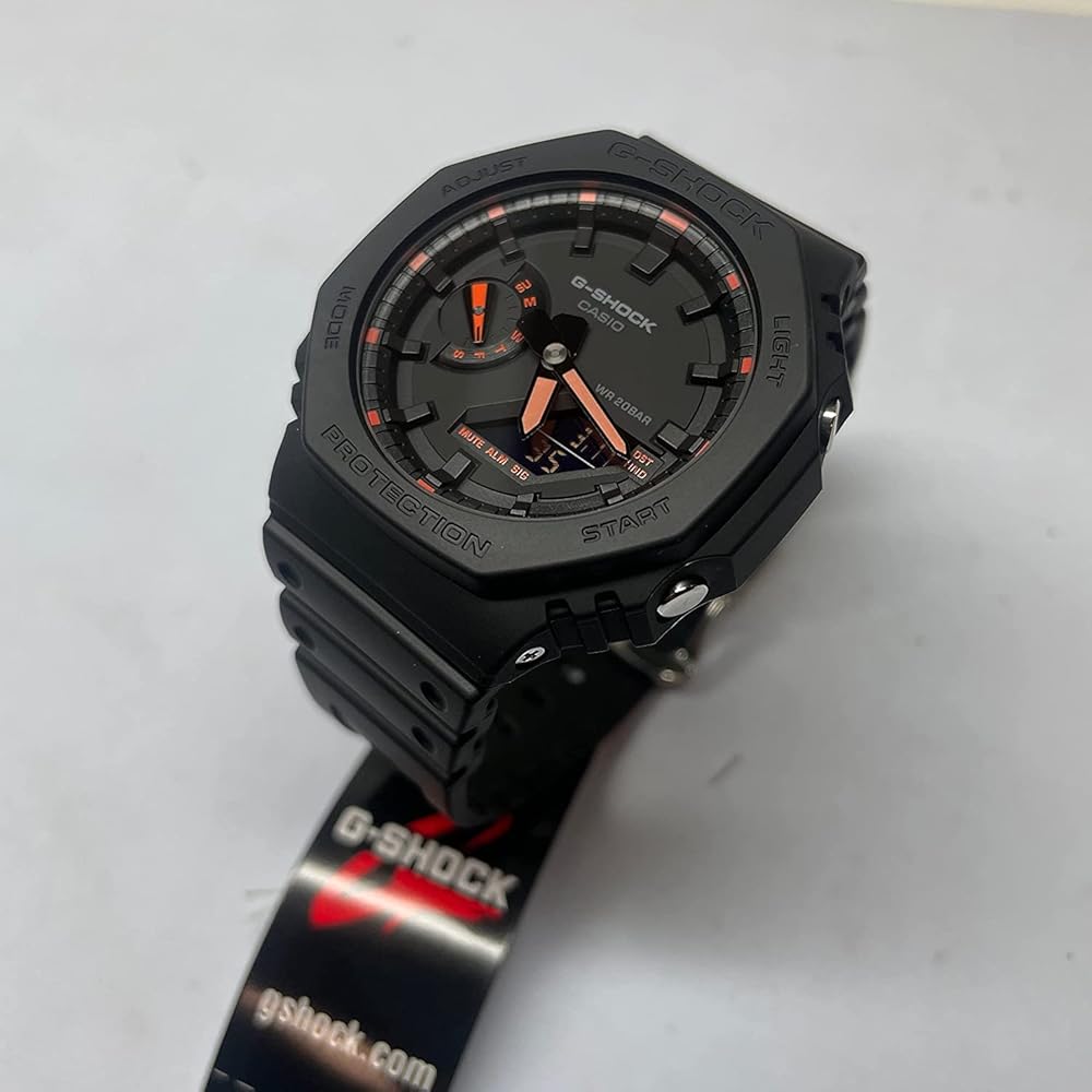 Casio G-Shock GA2100-1A4 Analog-Digital Watch Black Water Resistant Durable Design