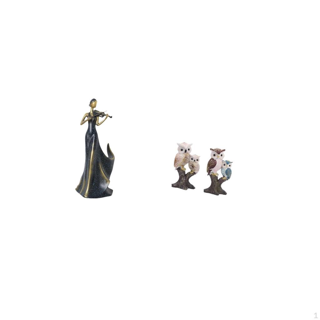 Elegant Women Shaped Rack And Realistic Owl Figurine Sculpture for Home Bar Living Room Kitchen