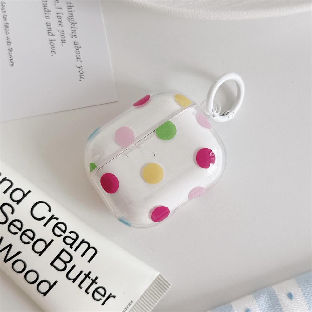 Small fresh color polka dot earphone cover for Apple AirPods 1 /1 generation simple fun PRO1/PRO1 pendant