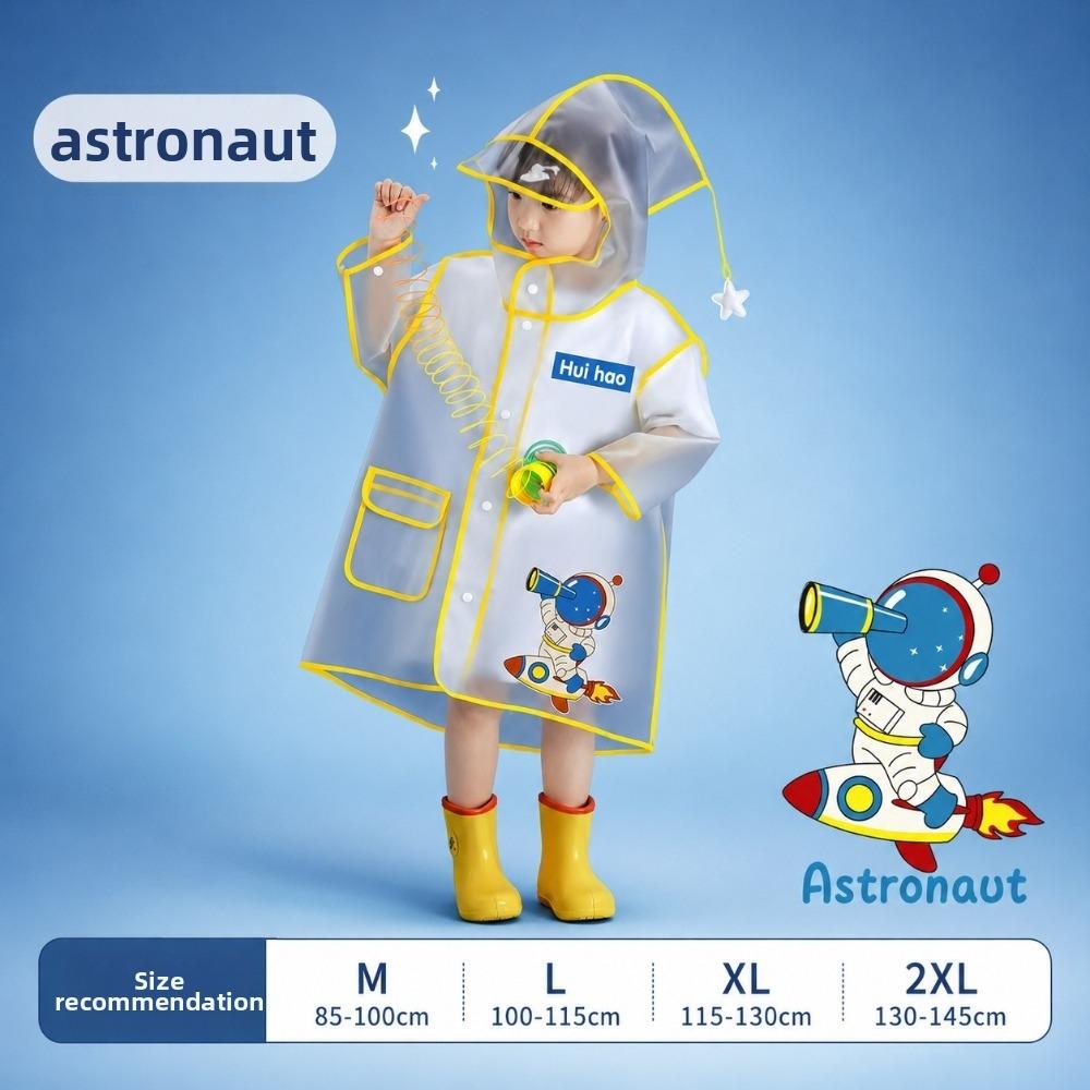 Waterproof Children Rain Poncho EVA Student Rainwear Cute Rain Coat Jacket  Outdoor Use