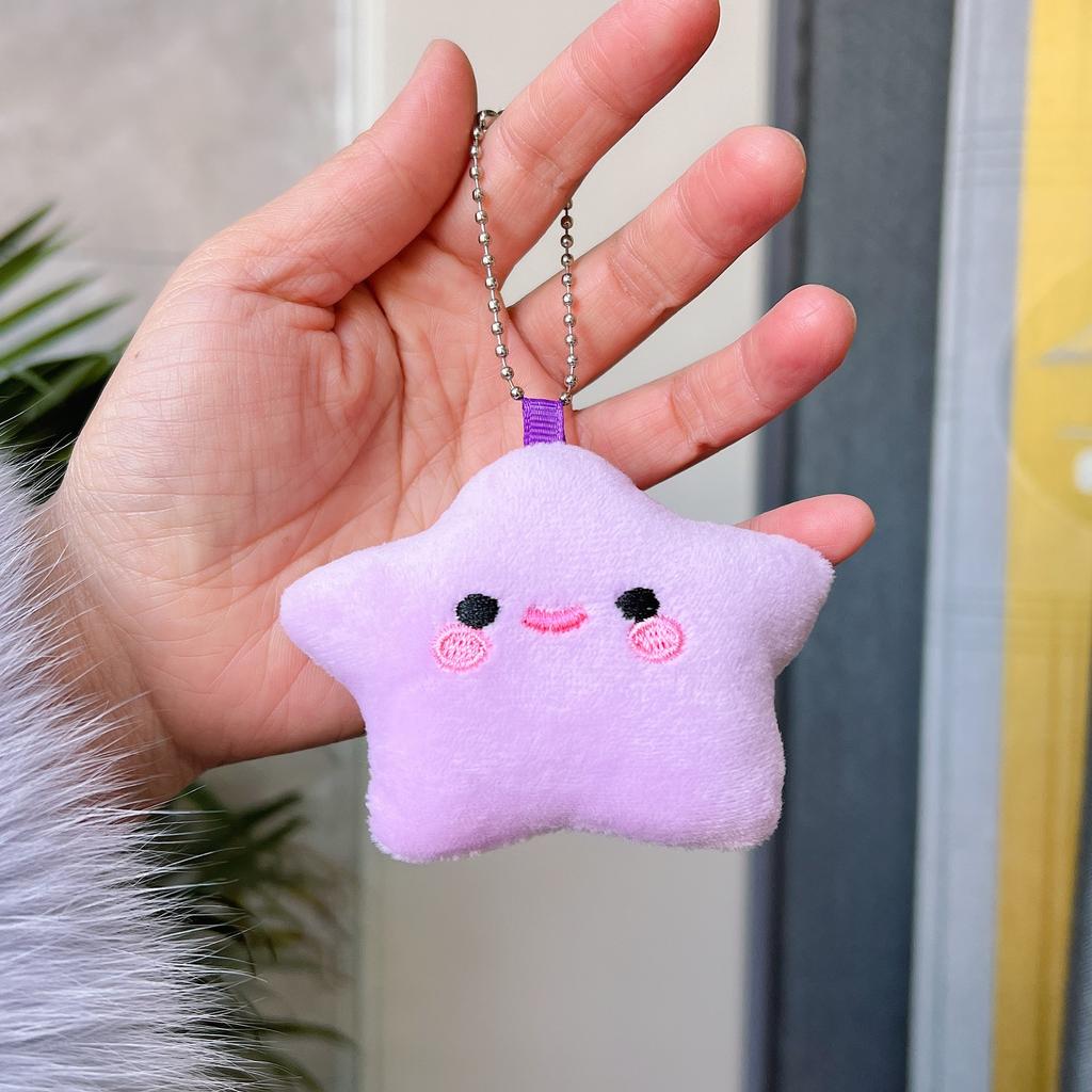Fuzzy Plush Key Chain Soft Pearl Bead Chain Pendant Plush Flower Pendant Fluffy Sakura Key Chain For Backpack Decoration Mobile