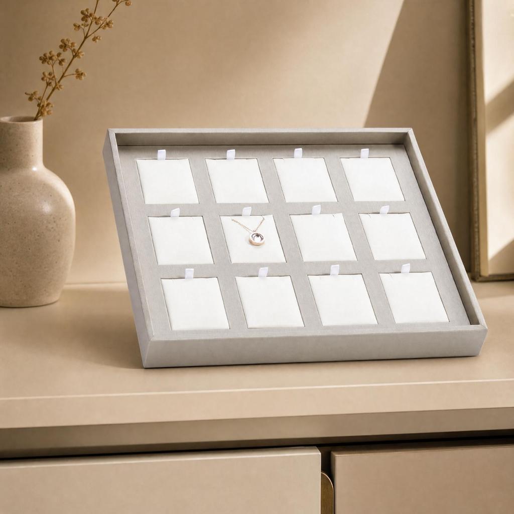Jewelry Display Tray with Raised Frame Sturdy for Home Storage