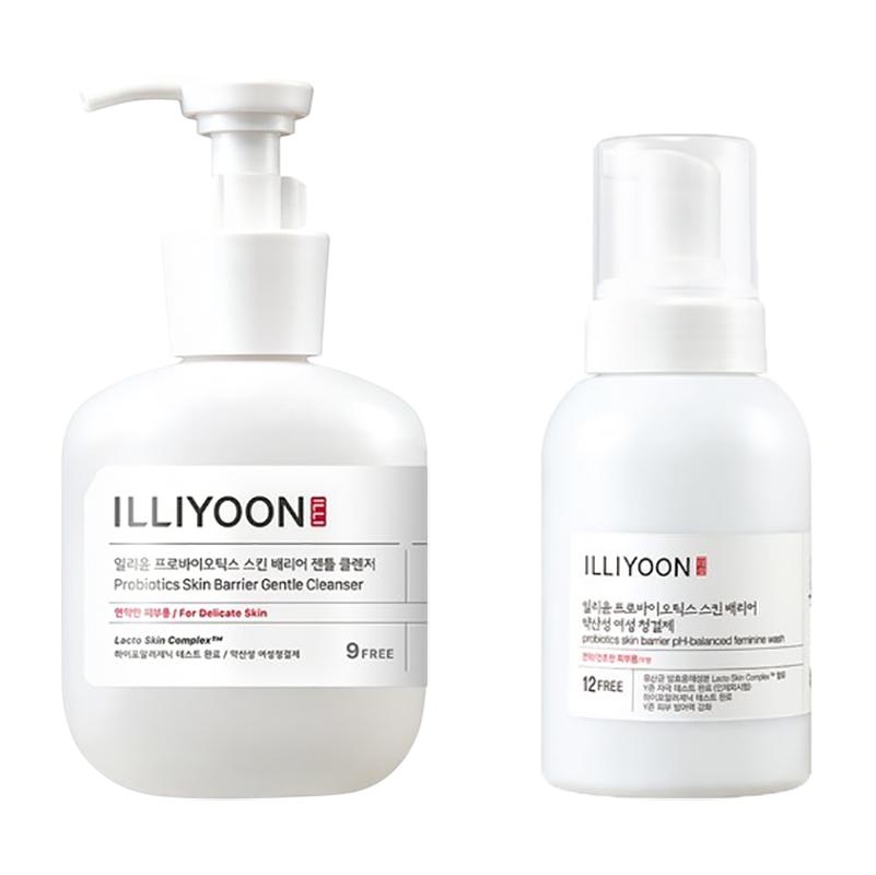 ILLIYOON Probiotics Skin Barrier Intimate Wash – Gentle Gel & Mild Acidic Foam for Daily Feminine Hygiene, Korean