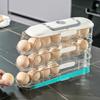Transparent Automatic Rolling Egg Container Stackable Egg Storage Box Large Egg Holder  Kitchen