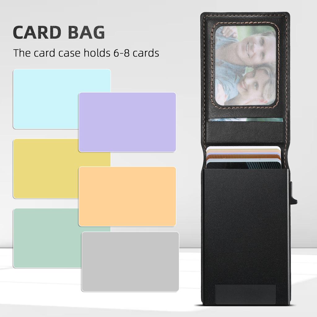 SUTENI H19 For iPhone 16 Pro Magnetic Case Waxy Texture Card Slots Leather Back Phone Cover