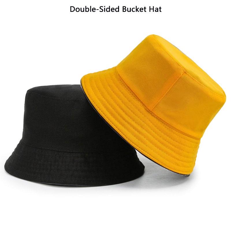 Unisex Oversize Cotton Bucket Hat For Big Head, Double Sided Design For Sun Protection And Breathability, Available In Multiple Colors