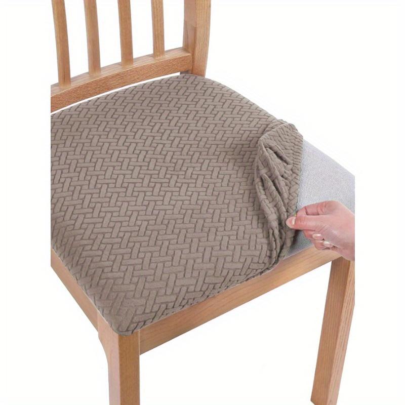 Jacquard Chair Seat Cover Dining Room Chair Slipcover Taupe 1pc one-size 773₽