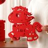 Välsignelse Nyår Lycklig Dekoration DIY Djurkretsen Hästfigurer Fu-tecken Prydnad Heminredning