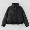 crisp metallic luster goose down jacket women's short design sense single-breasted down jacket jacket to keep warm in winter