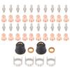48 Pieces Set Cutting Torch Consumables IPT40 Tip Electrodes Nozzles Shield Cups Stand Off Guide