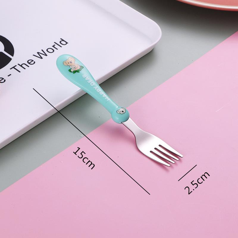 Baby Spoon Fork Gadgets Children Utensil Creative Cartoon Set 304 Stainless Steel Toddler Dinnerware Infant Feeding Portable