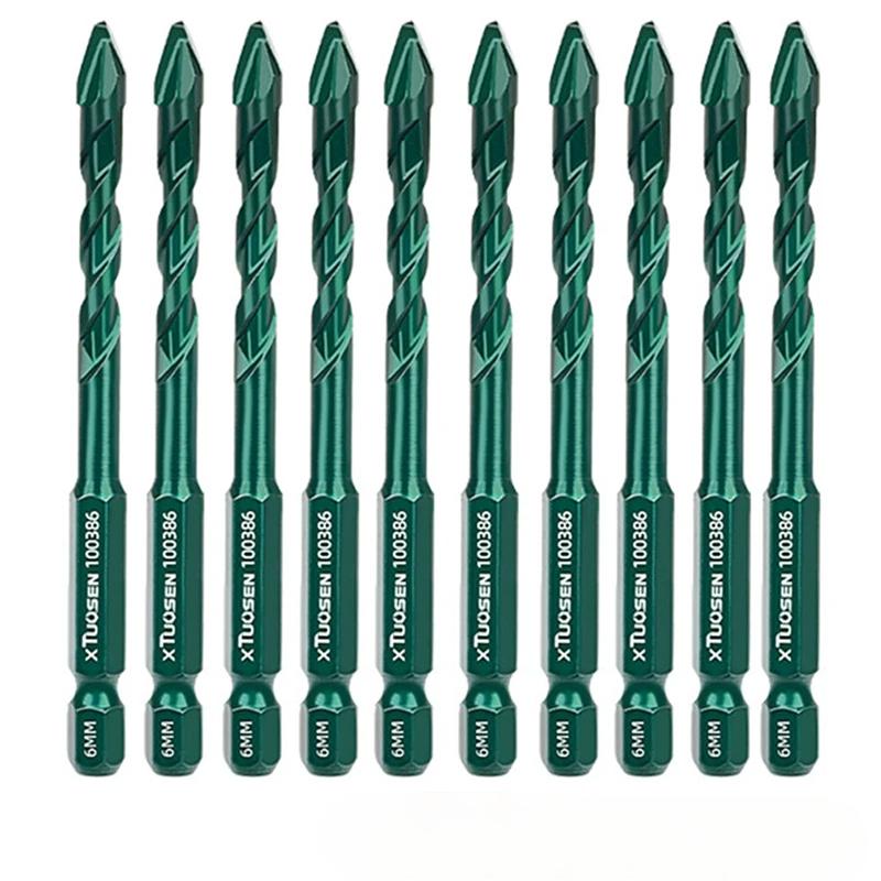 High-Hardness Skew Head Professional Eccentric Drill Bits for Tiles/ Glass/Metal/Wood Drilling Tools 6-12mm Drill Bits Set