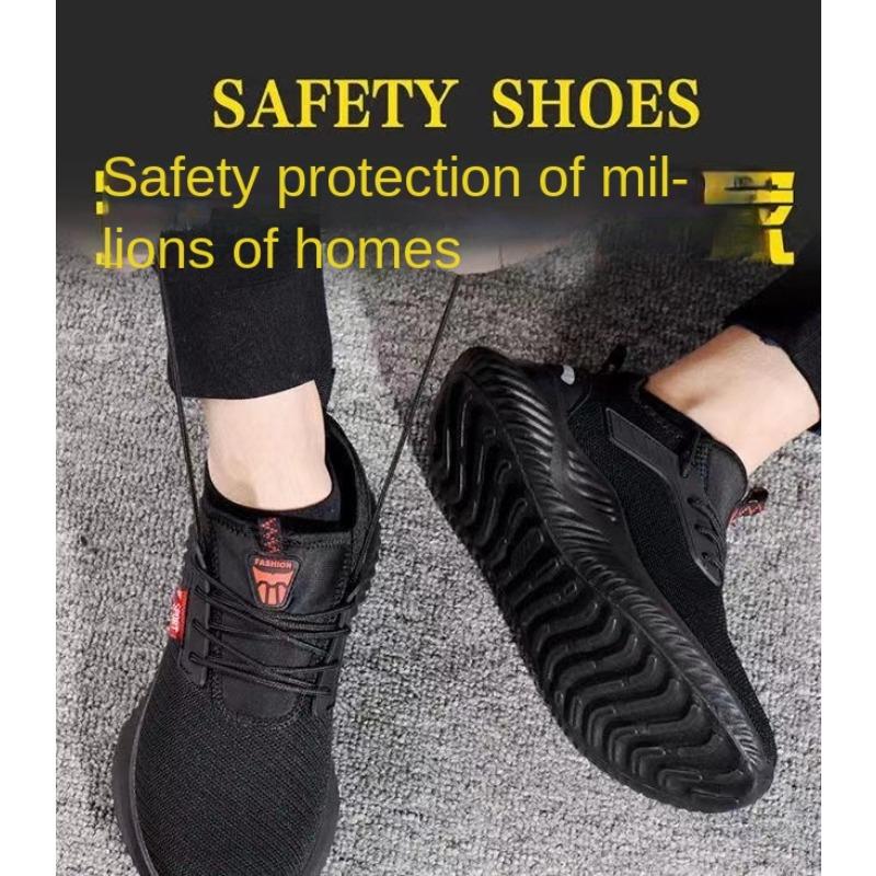 Labor Insurance Shoes Men's Protective Shoes Deodorant, Smash-proof and Puncture-proof Steel Baotou Safety Shoes