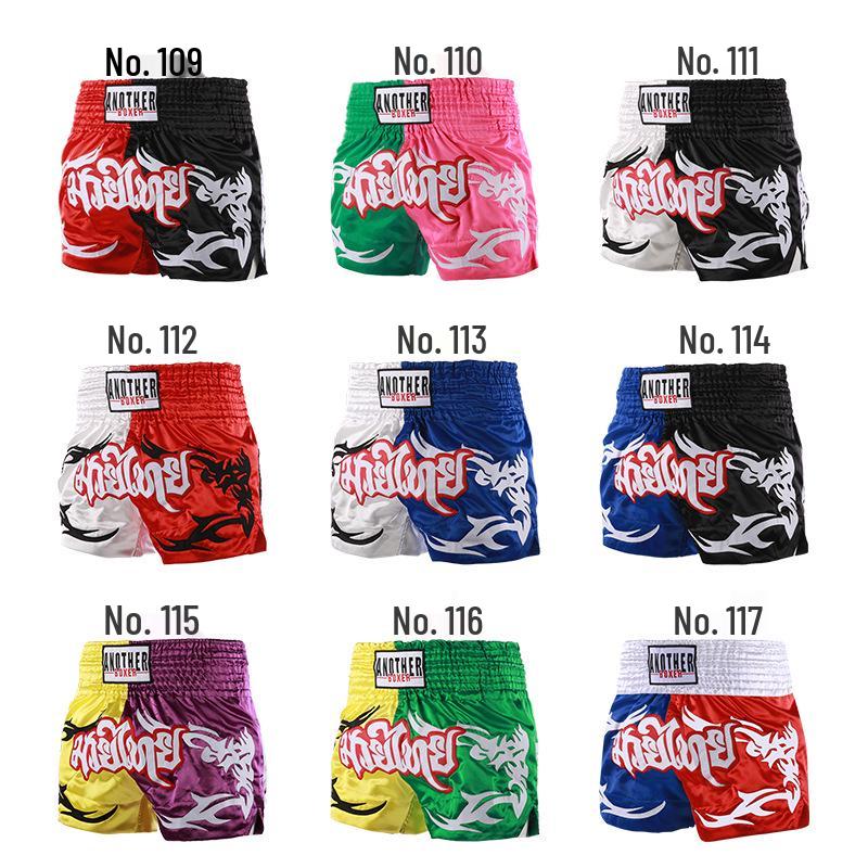 2022 Multi-Color Boxing & Muay Thai Training Shorts with Customizable Logo Elements