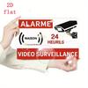 Винтажный французский знак охранной сигнализации ALARME MAISON SYSTME ELECTRONIQUE HEURES VIDO SURVEILLANCE с камерой видеонаблюдения Сигнал W