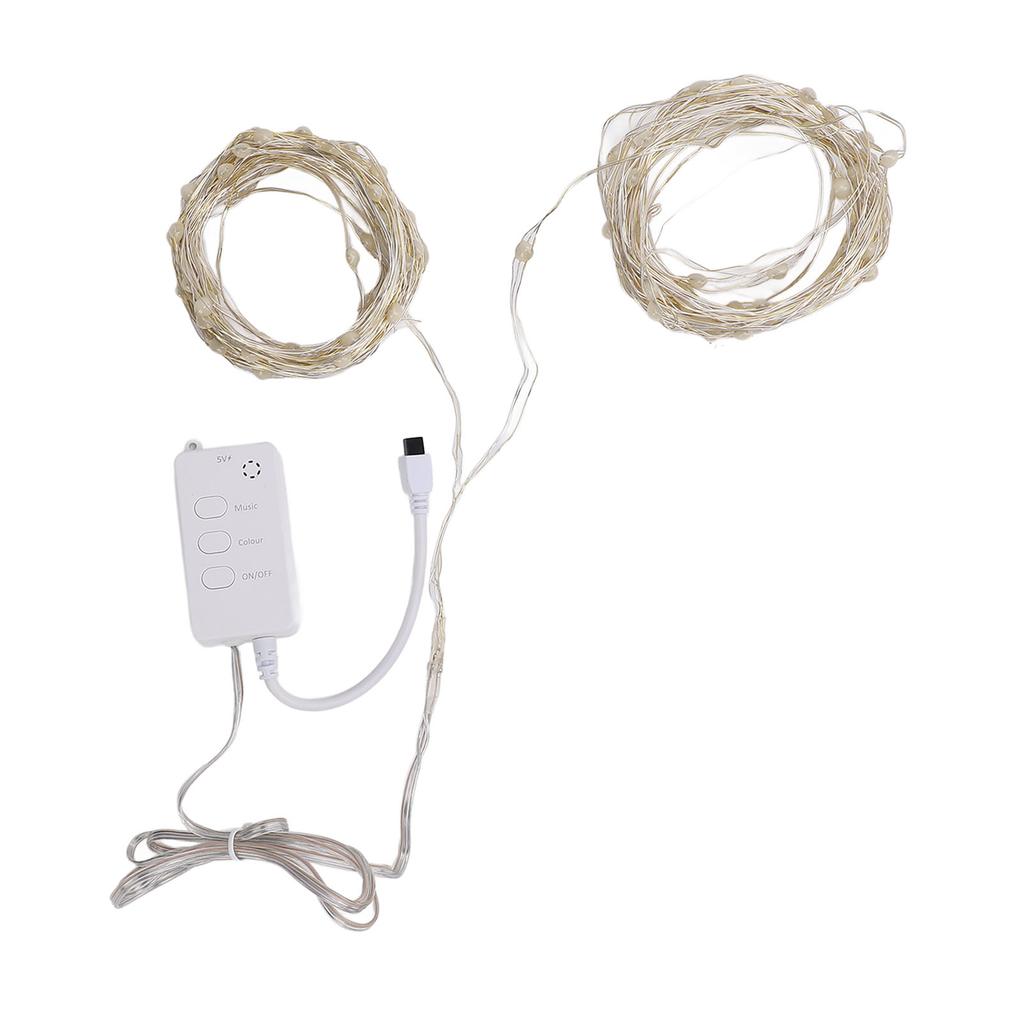 Smart LED String Lights Bluetooth USB Decorative Twinkle String Light with Copper Wire for Festive