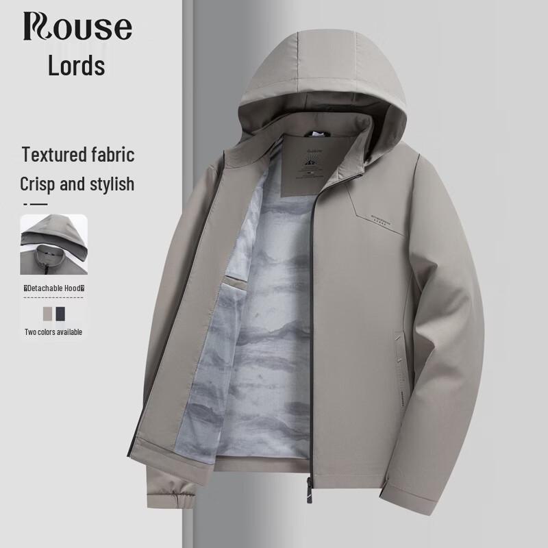 Men s Detachable Hood Spring Jacket 180