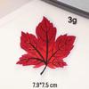 Maple Leaf Computer Embroidery Patch for Jackets - Self-Adhesive Textile Sticker Accessory
