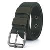 Men's Tactical Nylon Woven Belt with Full Eyelet Pin Buckle for Military Training.