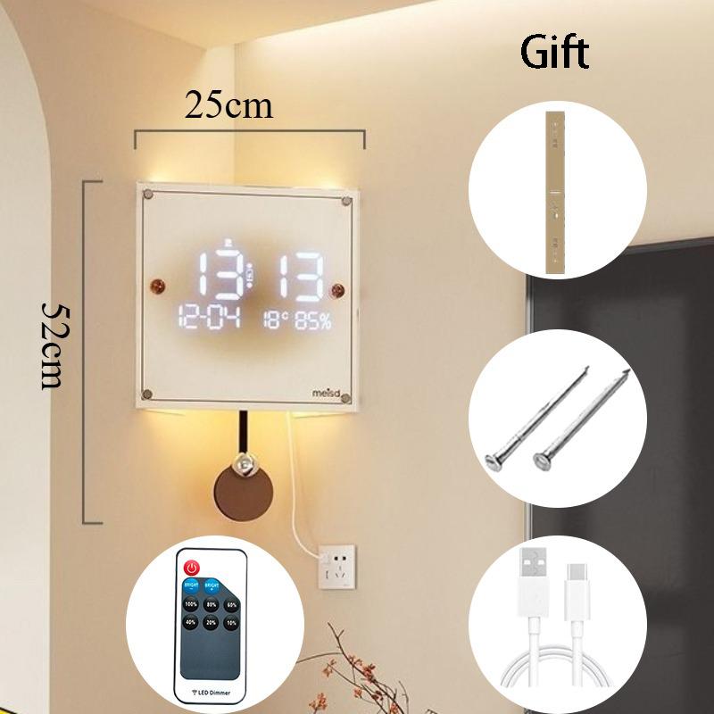 

Digital Wall Clock Led Clocks Modern Wall Watch Electronic Watches Aesthetic Dining Room Decorations Living Room Decoration