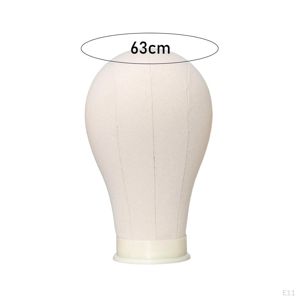 Drobės manekeno galva lėlės peruko stovas laikiklis su montavimo skylėmis perukų gamybai, ausinėms