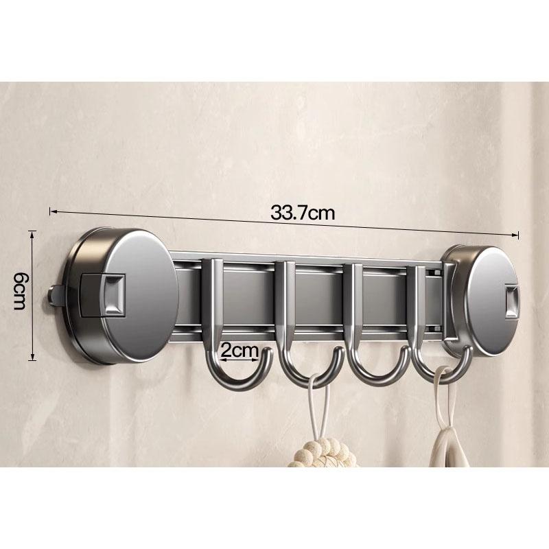 

Аксессуары для ванной комнаты Space Aluminum Vacuum Adsorbing Hooks Wall-mounted Quick Mounting Door Hooks Kitchen Storage
