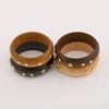 DIEZI Punk Fashion 4 Colors Round Wood Bangles Fashion Vintage Hip Hop Geometric Star Wide Bangle Bracelet For Women Men Jewelry