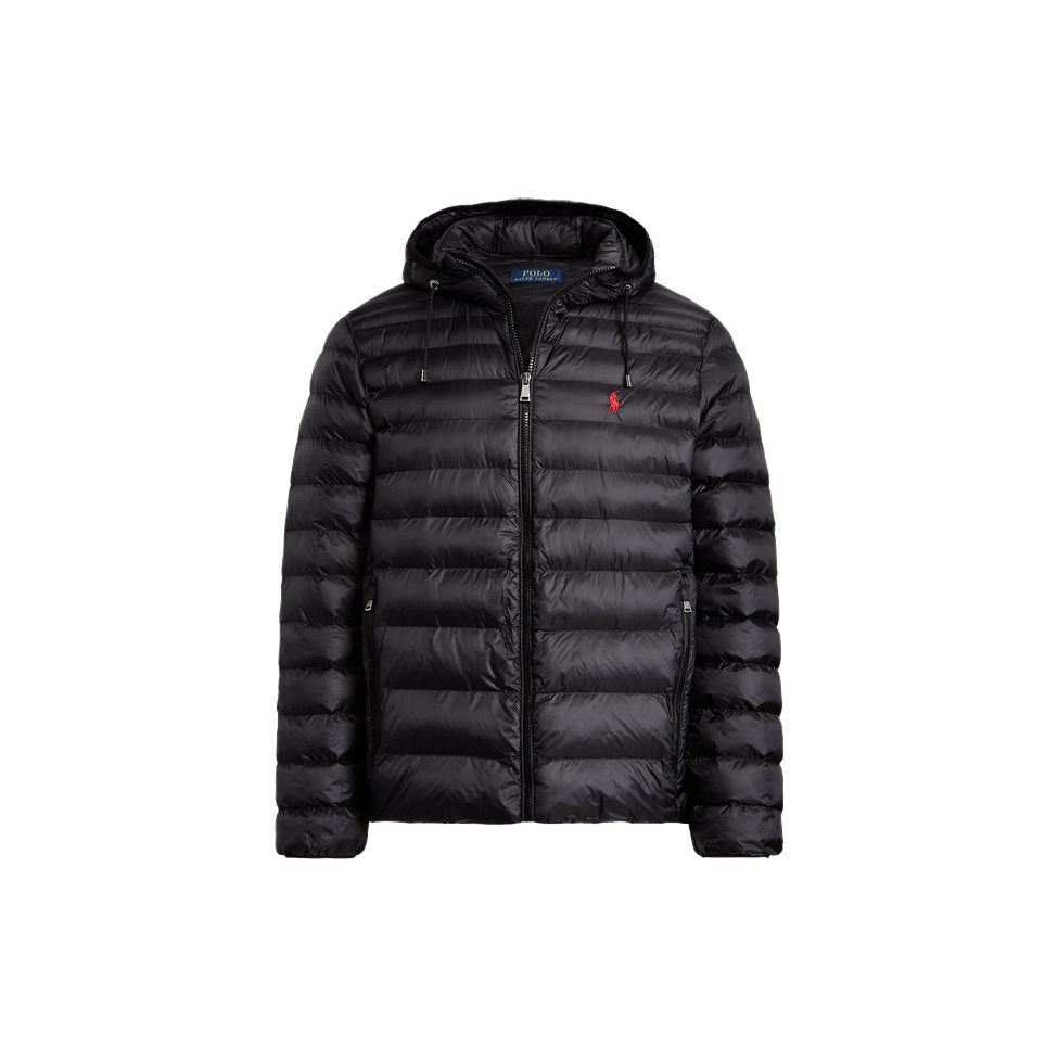

Polo Ralph Lauren FW23 Solid Color Logo Embroidered Hooded Cotton Jacket Men jackets Black MNPOOTW16021128-001 S