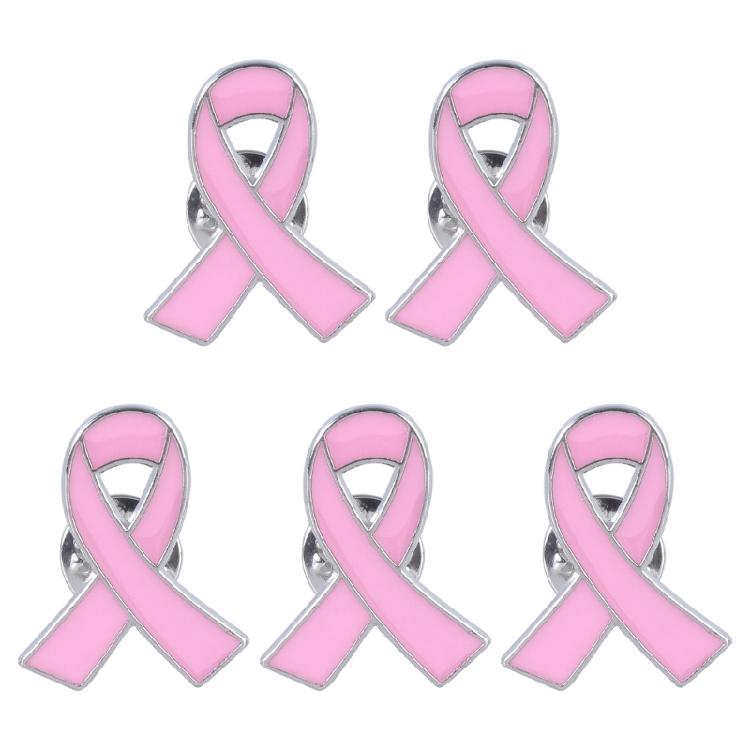 Breast Cancers Awareness Pin Alloy Material Corsage Pin Ribbon Enamel Pins