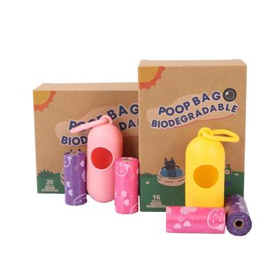 Scented Degradable Pet Waste Bags with Dispenser for Outdoor Use