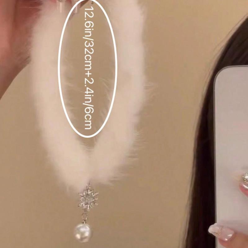 1pc Fashionable Fluffy Snowflake Christmas Neck Collar, Suitable for Women for Any Occasion