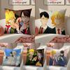 Romantic Manga DDoushisei Cushion Cover Pillowcase Short Plush Invisible Zipper Room Sofa Cushion Cover
