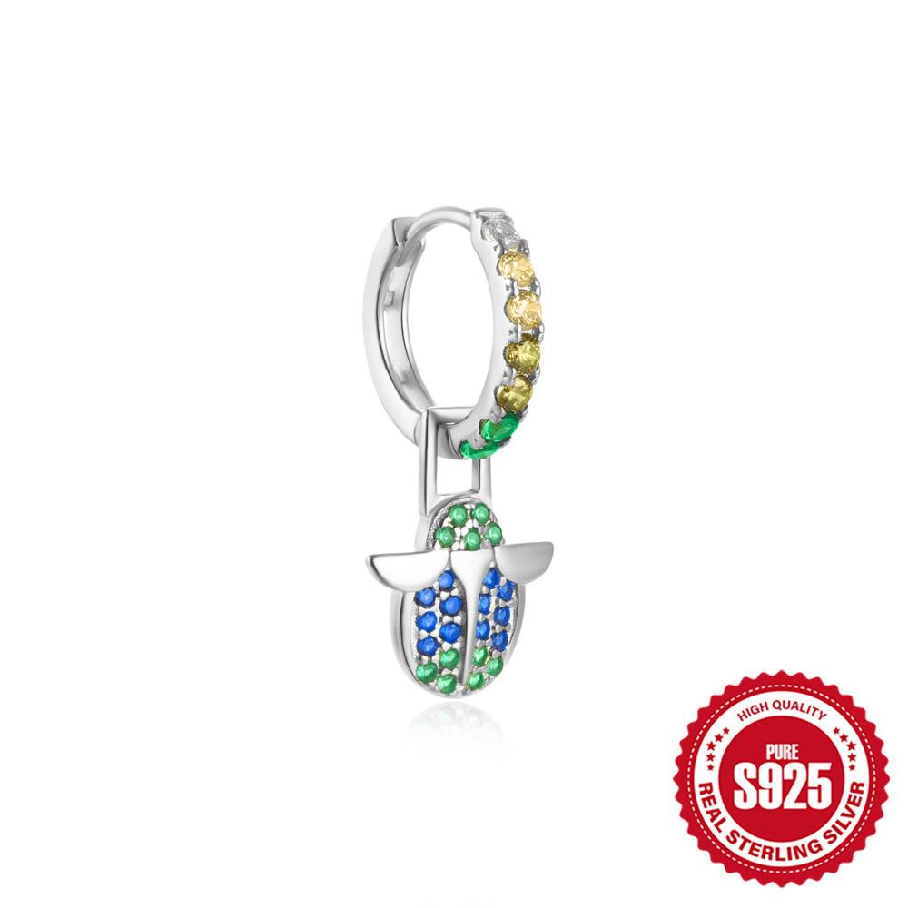 Renk Hazine Küpeler S925 Gümüş, Çıkarılabilir Elmas İşlemeli Yılan Kuş Hayvan Yaratıcı Kolye Çok Yönlü Küpeler Küpeler