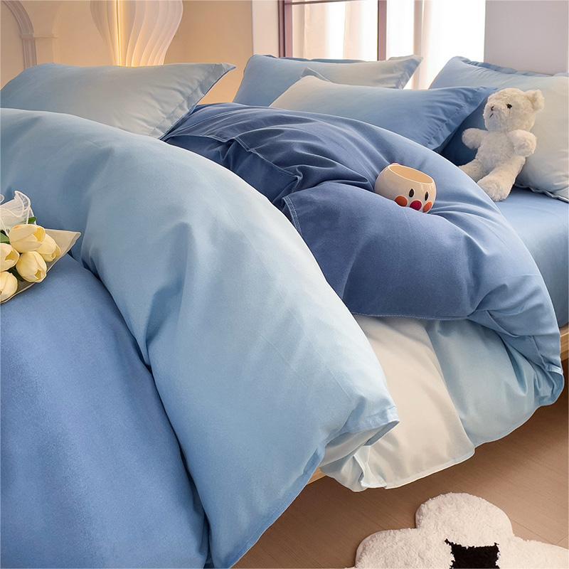 Bed Sheet Bedding Four-piece Set Thickened Brushed Quilt Cover Bed Dormitory Bedding Quilt Cover