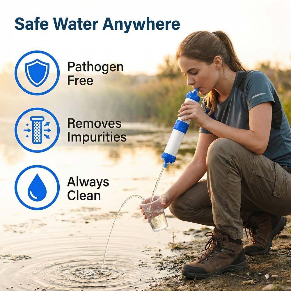 Purifier Purification Water Filter Straw Drinking Water Filtering Straw  Outdoor