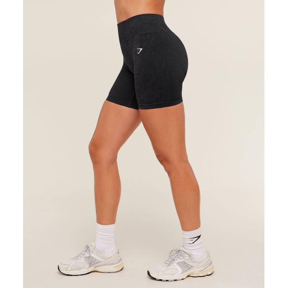 Gymshark Adapt Animal X Whitney Shorts Black    Asphalt Grey B6b3h Bdpr
