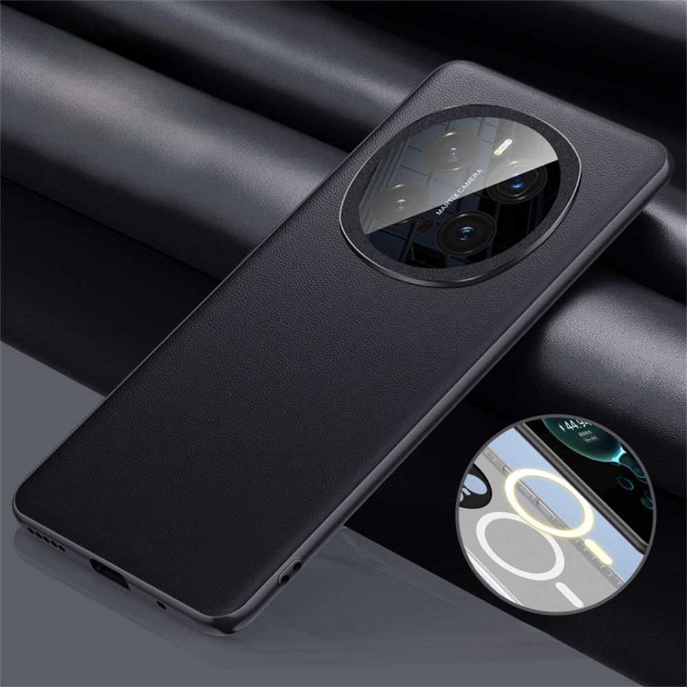 

Чехол для Honor Magic7 Pro 5G, совместимый с MagSafe PU Leather+TPU+PC Back Cover (2-е поколение) Black