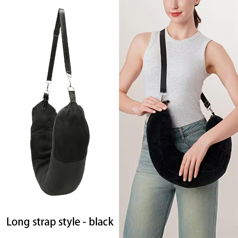 Travel Neck Pillow, U-Shaped Cushion Design - Made of Soft Crystal Microfiber Fabric, Portable Neck Support for Air Travel