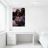 Serene Woman In Reflective Pool At Dusk Sheer White Blouse Henna Design Sexy Tin Sign Vintage Metal Wall Decor for Home Bedroom
