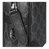Gucci GG Emblem Logo Muster Reißverschluss Stoff Kulturtasche Klein Herren Kulturtasche Schwarz 821164-FAD6M-1000