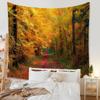 Herbstgelbe Wald Bachlandschaft Wandteppich Ahorn Bäume Blätter Wandbehang Hippie Tapiz Dekor Wandteppiche Teppiche
