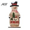 Holiday Desktop Decorations Nordic Style Wooden Christmas Ornaments, Cute Santa Claus/Snowman/Reindeer Window Display Props Figurine for