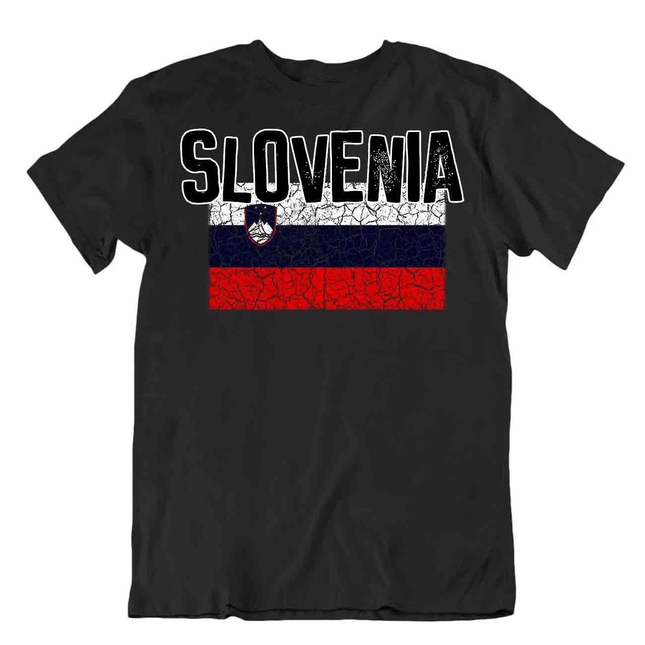 Flag T-Shirt Slovenia Fashion Country Souvenir Gift Tee Pride logo M