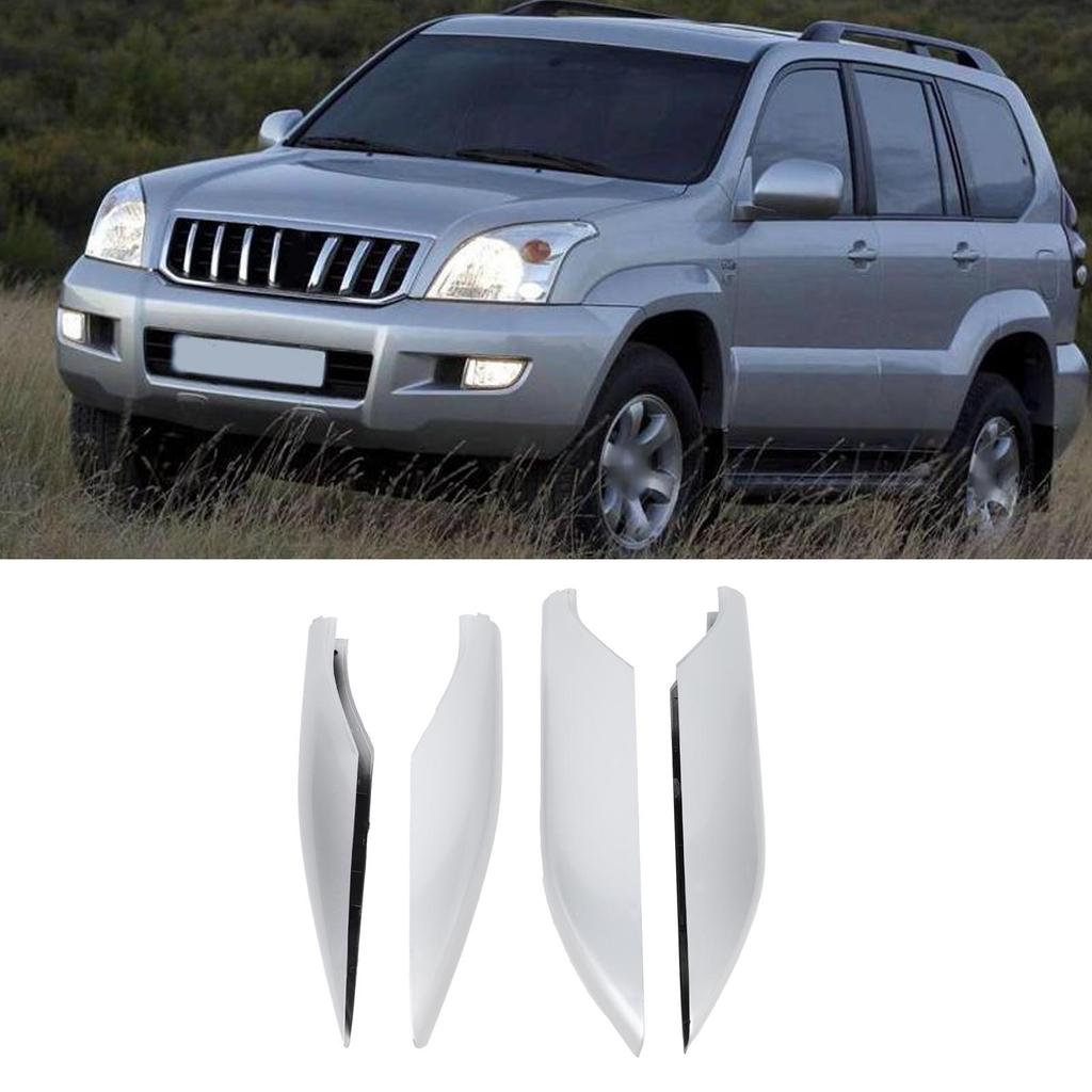 4pcs Roof Rail Rack Cover Plastic Roof Rack Rail End   Replacement for       FJ120 2002 To 2009