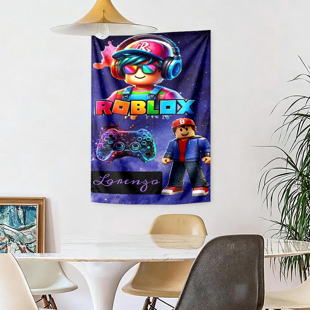 Roblox Wall Decor Tapestry Art For Pet Memorial Birthdaywedding Party Backdrop Family Gift