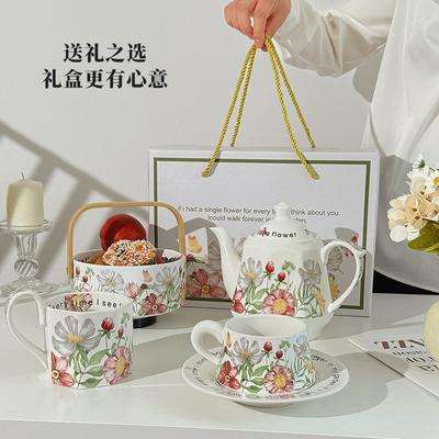 Birthday Gift Teapot Set, Girls Give Girlfriends Afternoon Tea Tableware Ceramic Tea Set, New Wedding Cup Souvenir
