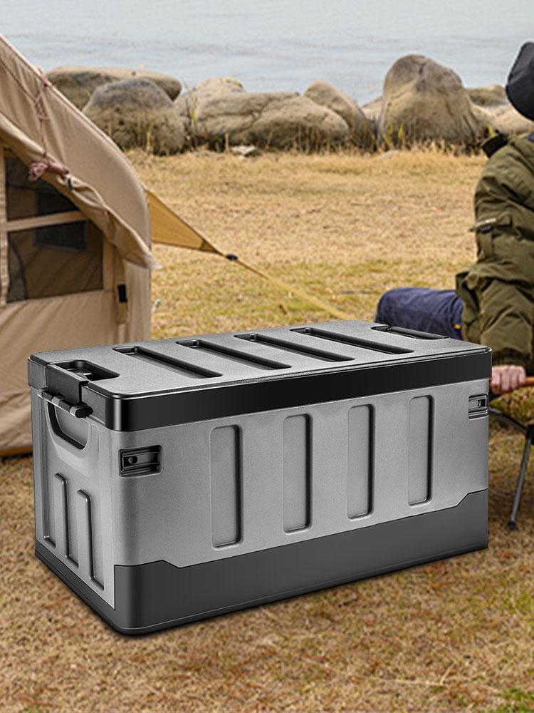 60L Car Trunk Storage Box Large Capacity Outdoor Camping Storage Box Folding Storage Case for SUV Cars Stowing Tidying