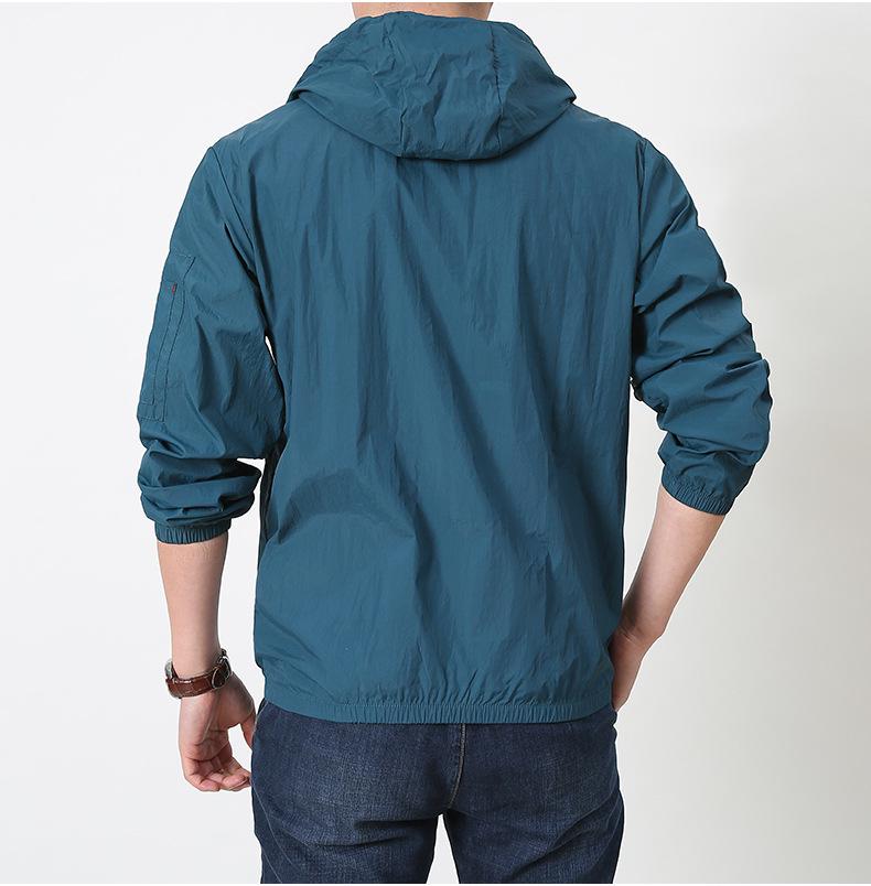 Men's Summer UV-Protection Quick-Dry Hooded Windbreaker – Lightweight, Breathable Fishing Jacket