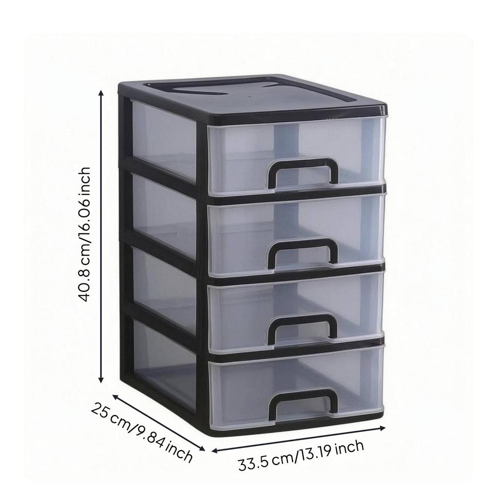 Desktop Drawer Organizer Translucent Fronts Office Supply